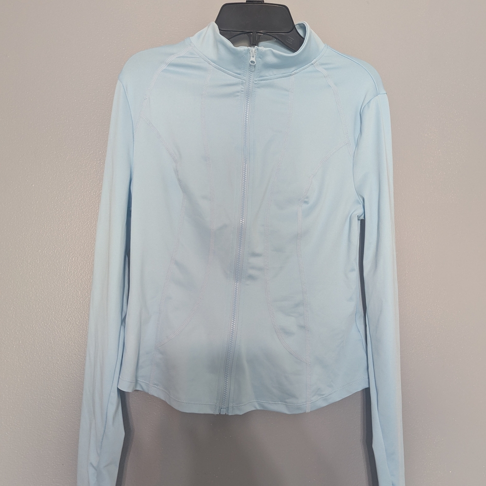 Light Blue Zip-Up Jacket